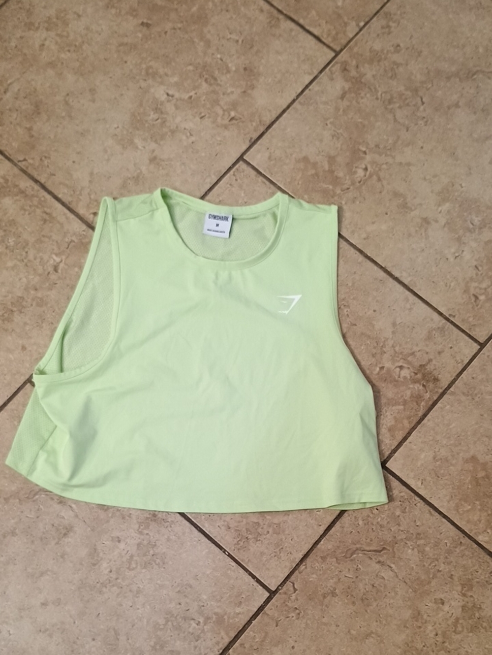 Gymshark Light Lime Cropped Tank Top
